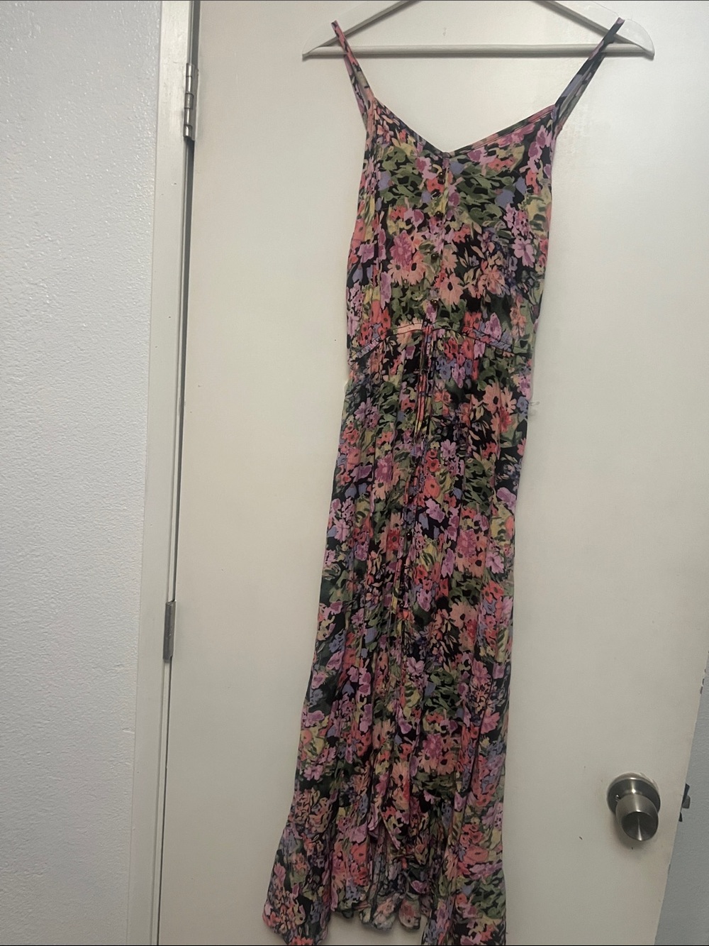 Rewind floral maxi dress whimsical, boho cottage core strappy dress